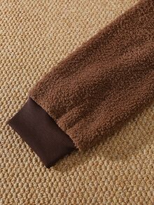 EverLounge Men's Plush Casual Loungewear Top - Brown - View 5