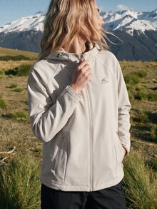 WanderVale Jaket Wanita Kasual Serbaguna dengan Resleting untuk Aktivitas Luar Ruangan Sehari-hari - Aprikot - View 5