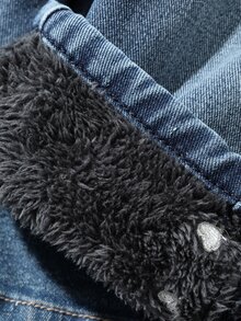 DAZY Infant/Toddler (Girl) Heart Casual Loose All-Season Versatile Denim - Medium Wash - View 6