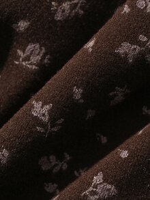 DAZY Infant/Toddler (Girl) Hooded All-Over Print Korean Style Long Sleeve 2 Pieces Loungewear Set - Coffee Brown - View 12
