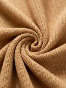 Cévolie Women's Vintage Button Contrast Color Long Sleeve Sweater - Apricot - View 7