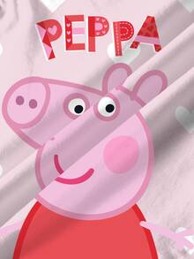 Peppa Pig X SHEIN Young Girl Cartoon Print Short Sleeve T-Shirt, Casual - White - View 5