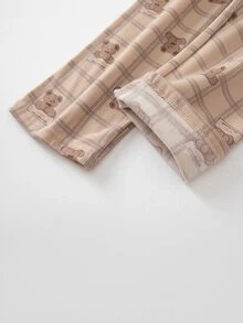 2pcs/Set Piyama Atasan Lengan Panjang dan Celana Anak Laki-laki, Gaya Tebal Berlapis Termal, Musim Semi/Gugur/Dingin, Lapisan Dasar - MultiWarna - View 6