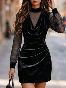 GlowEve Fall Clothes FOR WomenWomen Short Dresses - Black - View 8