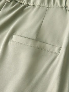 EASEVO Plus Size Men's Solid Color Long Sleeve Jacket And Pants Casual Suit Set - Green - View 9