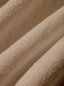 Livesso 女款純色無袖長洋裝，荷葉邊拼接睡袍 - 卡其色 - 查看 7