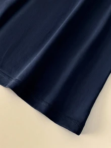 GlowEve 女款極簡風背心與鈕扣長袖襯衫兩件套 - 藏蓝色 - 查看 3