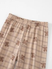 2pcs/Set Piyama Atasan Lengan Panjang dan Celana Anak Laki-laki, Gaya Tebal Berlapis Termal, Musim Semi/Gugur/Dingin, Lapisan Dasar - MultiWarna - View 5