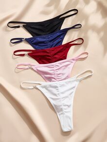 Charlaine Women's Sexy Sweet Bow Rhinestone Thong - Multicolor - View 3