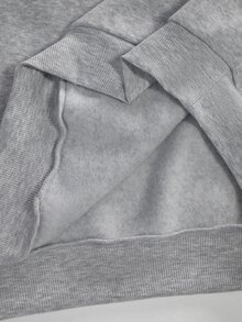 BATMAN X SHEIN STYNVO Men's Bat Pattern Casual Daily Wear Pullover Sweatshirt - Light Grey - View 6