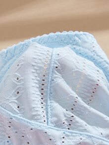 Lullawish Bohemian Romantic Pastoral Hollow Jacquard 2pcs/Set Women's Lingerie Bra - Multicolor - View 4