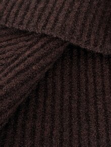 Elenzga Plus Size Women's Solid Color Casual Versatile Daily Cardigan - Coffee Brown - View 8