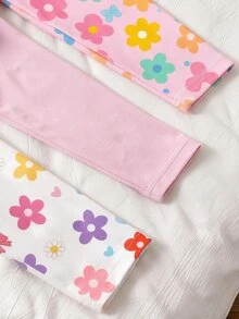 3件組女嬰花卉印花荷葉袖可愛上衣 - 白色 - 查看 5