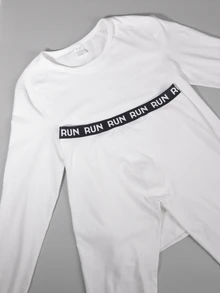 SHEIN Provexi Bộ 2 món nam màu trắng ấm thời trang - trắng - Xem 5