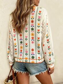 Vaclyn Women Knit Tops - Multicolor - View 2