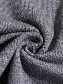 SHEIN Tween Girl Autumn/Winter New Gray Knit 2 Pieces Set, Half-Button Bow Cute Sweater With Double Layer Pleated Skirt, Soft Comfortable Fabric, Suitable For Layering With Coats And Jackets - Grey - View 4