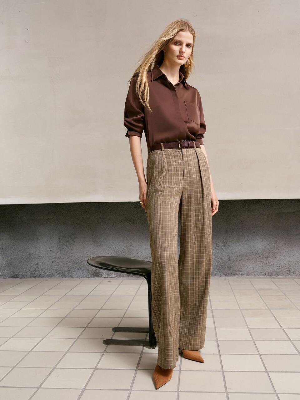 MOTF WOMEN'S STRIPED CASUAL DAILY WEAR SUIT PANTS