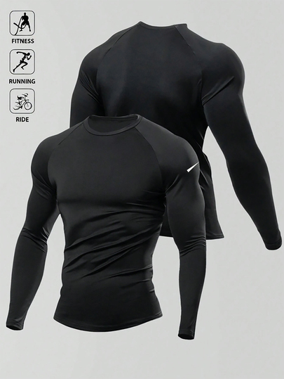 Manfinity Men's Sports T-Shirt, Elastic Fabric, Fashion Logo, Comfortable
