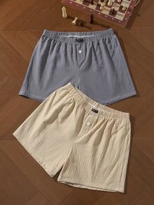 EverLounge Minimalist Pure Cotton Comfortable Combination (2-Piece Set) Men's Alro Pants - Grey - View 1
