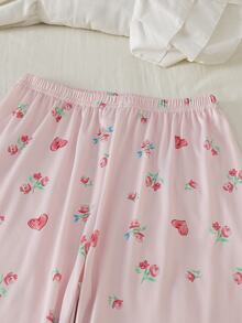 SHEIN 4PCS Tween Girls Pajamas - Pink - View 4