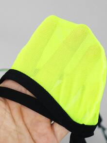 DrisQ DrisQ 1pc Fashion Yellow Hollow Mesh Mid-Waist Sexy Men's Underwear - Yellow - View 6
