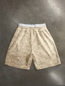 Manfinity ZONE917 OEM Men's Casual Versatile Solid Color Double-Layer Waist Shorts - Khaki - View 4