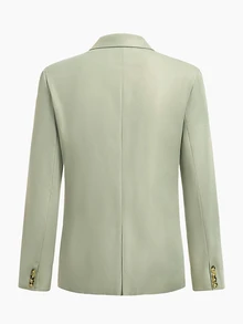 EASEVO Plus Size Men's Solid Color Long Sleeve Jacket And Pants Casual Suit Set - Green - View 8
