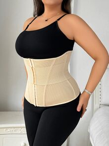 SHEIN 1pc Reinforced Waist Cincher Suitable For Daily Wear - Apricot - View 3