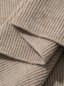 DAZY Women's Lace Patchwork Casual Daily Long Sleeve Sweater - Khaki - View 9