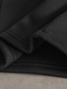 PAVTROS Men's Rhinestone Cross Pattern Pocket Wide Leg Sweatpants - Black - View 3