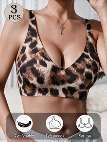 Velisys Velisys Women's Leopard Print Cropped Sports Tank Top For Daily Fitness - Multicolor - View 5