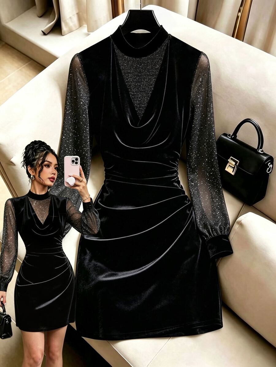 GlowEve Fall Clothes FOR WomenWomen Short Dresses - Black - View 1