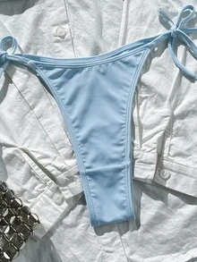 SHEIN Swim 女款夏季海灘海星性感時尚比基尼兩件式泳衣套裝 - 藍色 - 查看 10