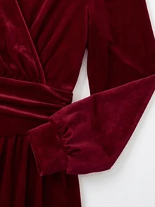 LUMIGAL Fall Clothes FOR WomenWomen Long Dresses - Burgundy - View 5