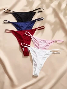 Charlaine Women's Sexy Sweet Bow Rhinestone Thong - Multicolor - View 2