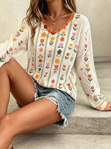 Vaclyn Women Knit Tops - Multicolor - View 5
