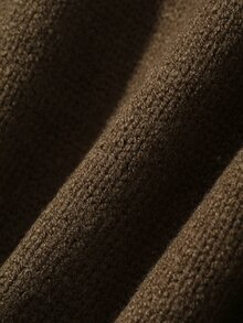 Hapijoa Young Girl Solid Color Zip-Up Hooded Knit Cardigan And Knit Pants Set Winter - Army Green - View 9