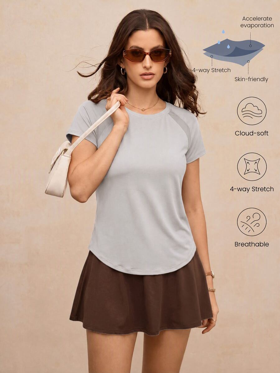 Activina Women Sports Tees & Tanks - Grey - View 1