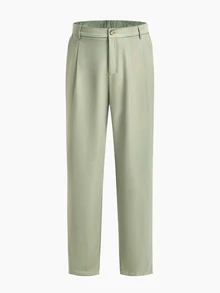 EASEVO Plus Size Men's Solid Color Long Sleeve Jacket And Pants Casual Suit Set - Green - View 12