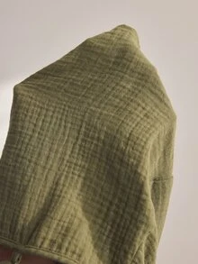Ocili 舒適純棉柔軟網眼雙層細肩帶背心短褲睡衣套裝 女款居家服 - 墨綠色 - 查看 7