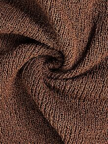 LUMIGAL Women's Slim Fit Casual Lace Trim Pleated Design Brown Knit Top, Autumn/Winter - Brown - View 6