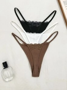 Napfluff 3件組多色混款女款丁字褲 - 彩色 - 查看 2