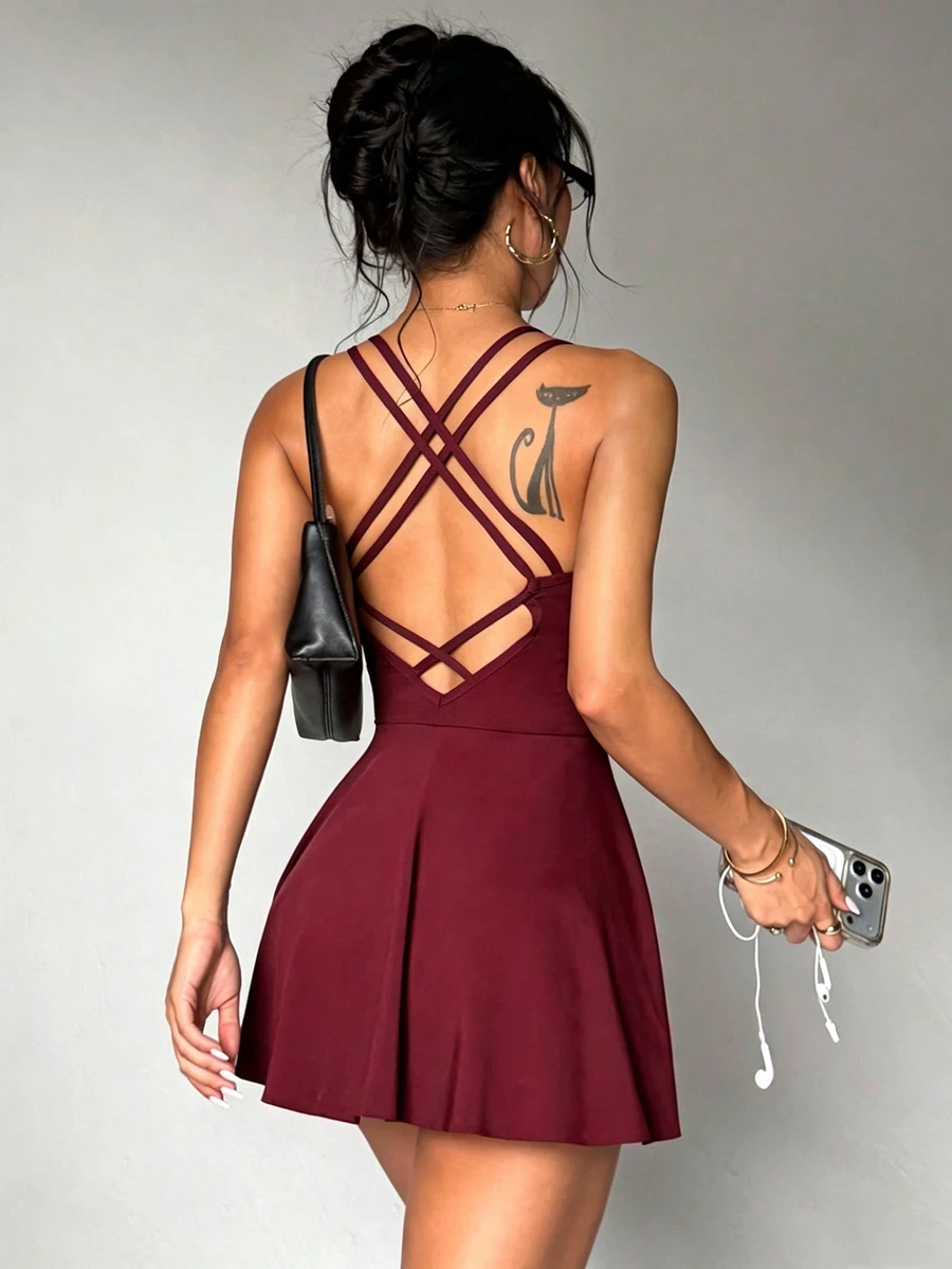 SHEIN Dewbera 女款極簡街頭運動連身裙