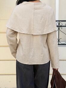 Siren Gaze Women Cape Top Poncho Overlay Layer Layered Long Sleeve Wide ...