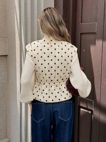 Serisse Women's Polka Dot Casual Versatile Winter Padded Coat - Multicolor - View 2