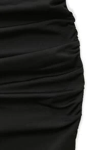 Balvessa Fall Clothes FOR WomenWomen Midi Dresses - Black - View 7