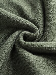 Lacomfia Plus Size Women Solid Color Batwing Sleeve Knit Cardigan And High Neck Long Sleeve Knit Dress Set - Green - View 4