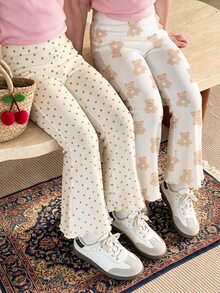 2PCS Young Girls Pants - Multicolor - View 1