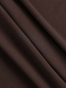 Sweetra Jumpsuit Atasan Halter Neck Cokelat Kopi dan Renda Warna Senada untuk Wanita, Modis dan Elegan, Cocok untuk Perjalanan Sehari-hari - Coffee Brown - View 5