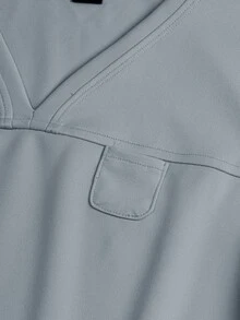 TaskEZ 純色V領短袖上衣與口袋長褲套裝，制服刷手服套裝 - 霧霾藍 - 查看 12